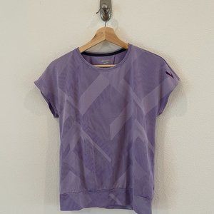Brooks Women's Purple Short Sleeve Crew Neck Yoga/Running T-Shirt Size Small